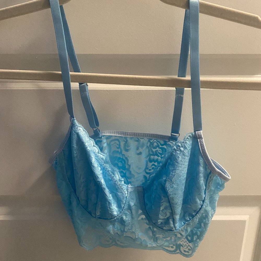 Baby Blue Lace Top
